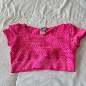 Mesh Magenta Crop Top (One Size, 7-12)